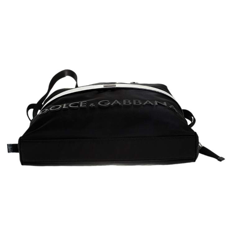 Pre Owned Dolce & Gabbana Black Nylon Drawstring Backpack