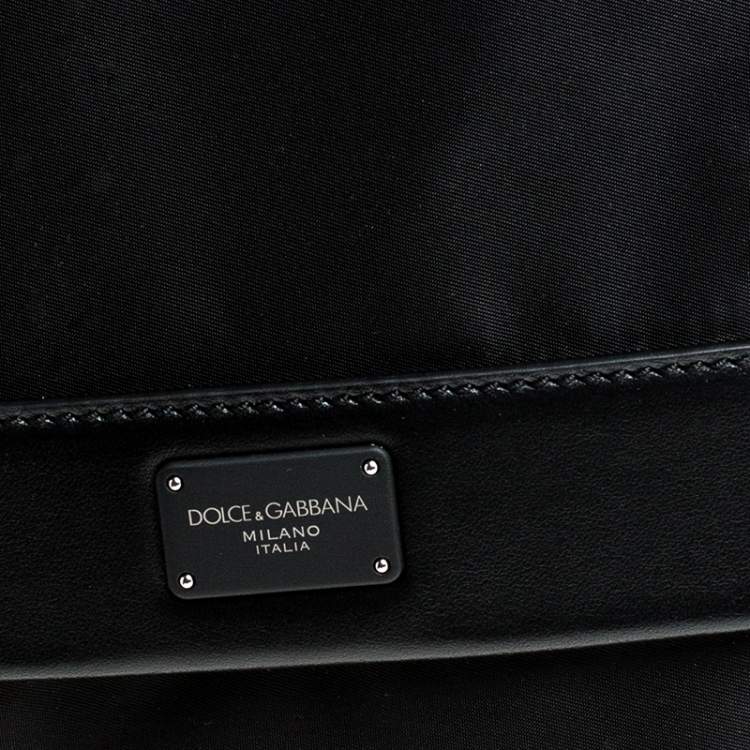 Pre Owned Dolce & Gabbana Black Nylon Drawstring Backpack