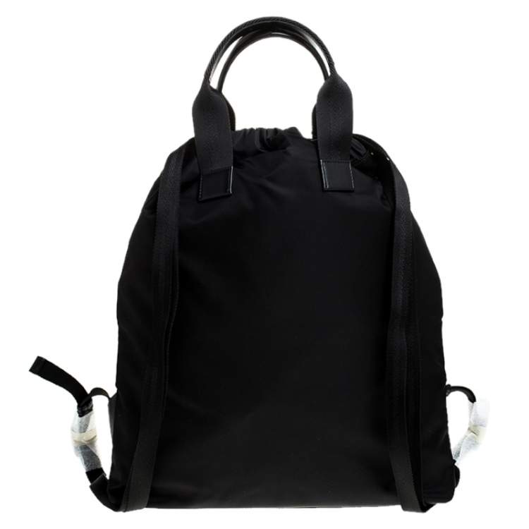 Pre Owned Dolce & Gabbana Black Nylon Drawstring Backpack
