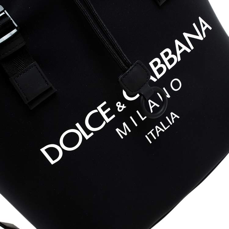 Pre Owned Dolce & Gabbana Black Neoprene Fabric Palermo Tecnico Backpack 