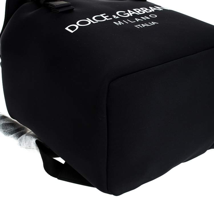 Pre Owned Dolce & Gabbana Black Neoprene Fabric Palermo Tecnico Backpack 
