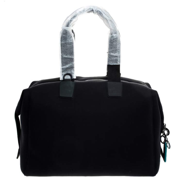 Pre Owned Dolce & Gabbana Black Neoprene Carabiner Clip Holdall Duffle Bag