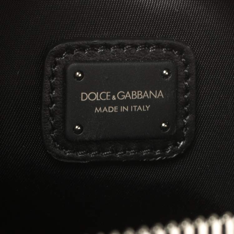 Pre Owned Dolce & Gabbana Black Leather Gothic Messenger Bag