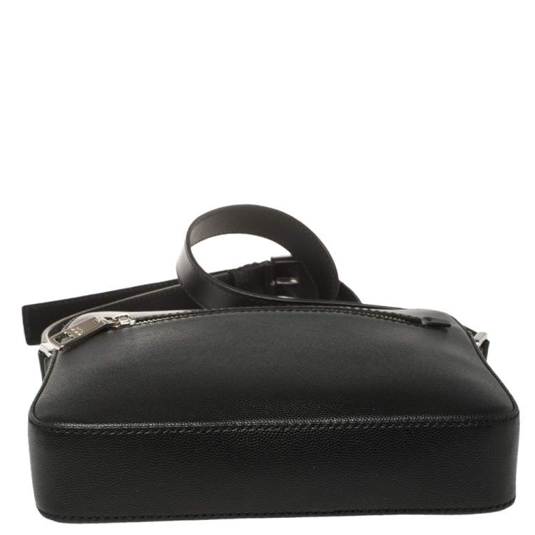 Pre Owned Dolce & Gabbana Black Leather Gothic Messenger Bag