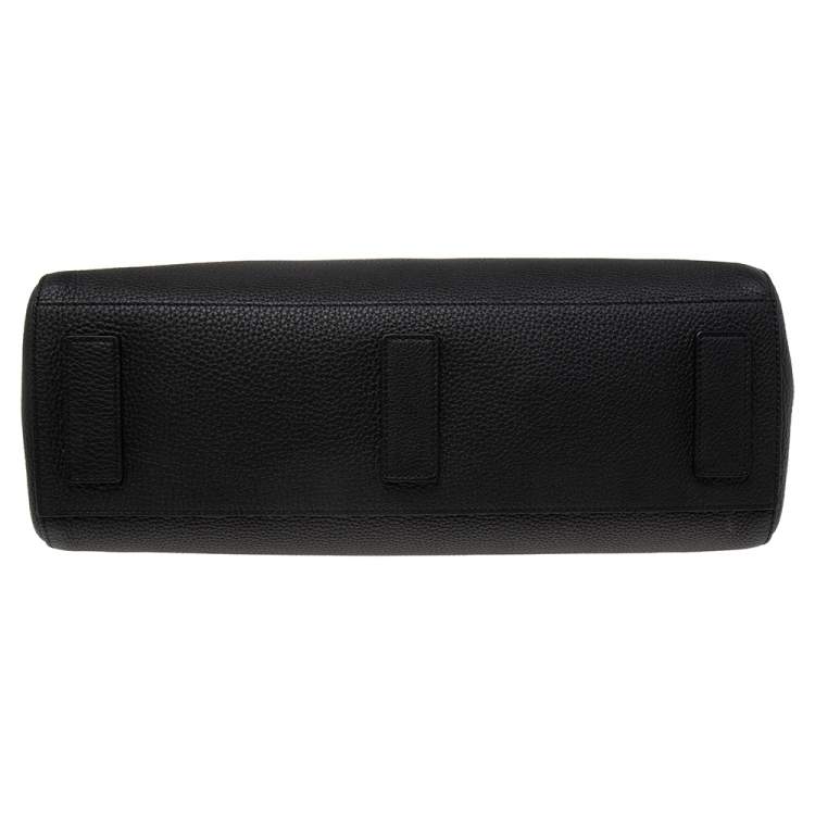 Pre Owned Dolce & Gabbana Black Leather Sicily Work Briefcase
