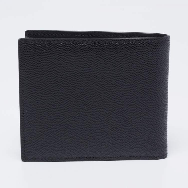Pre Owned Dolce & Gabbana Black Leather Bifold Compact Wallet