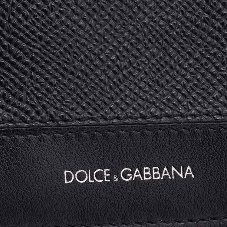 Pre Owned Dolce & Gabbana Black Leather Bifold Wallet