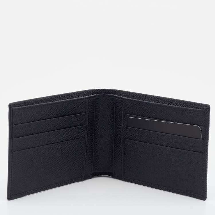 Pre Owned Dolce & Gabbana Black Leather Bifold Wallet
