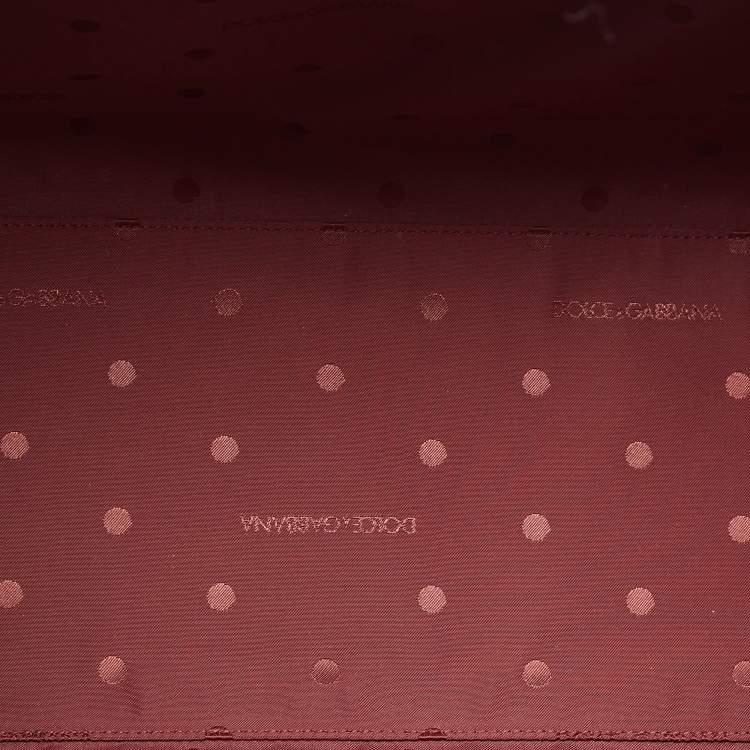 Pre Owned Dolce & Gabbana Black Leather Large Logo Tote