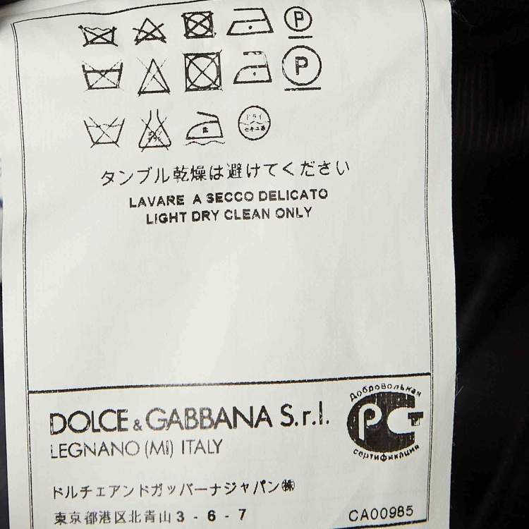 Pre Owned Dolce & Gabbana Dark Grey Wool & Silk Tailored Wool 3 Pc Suit Set M