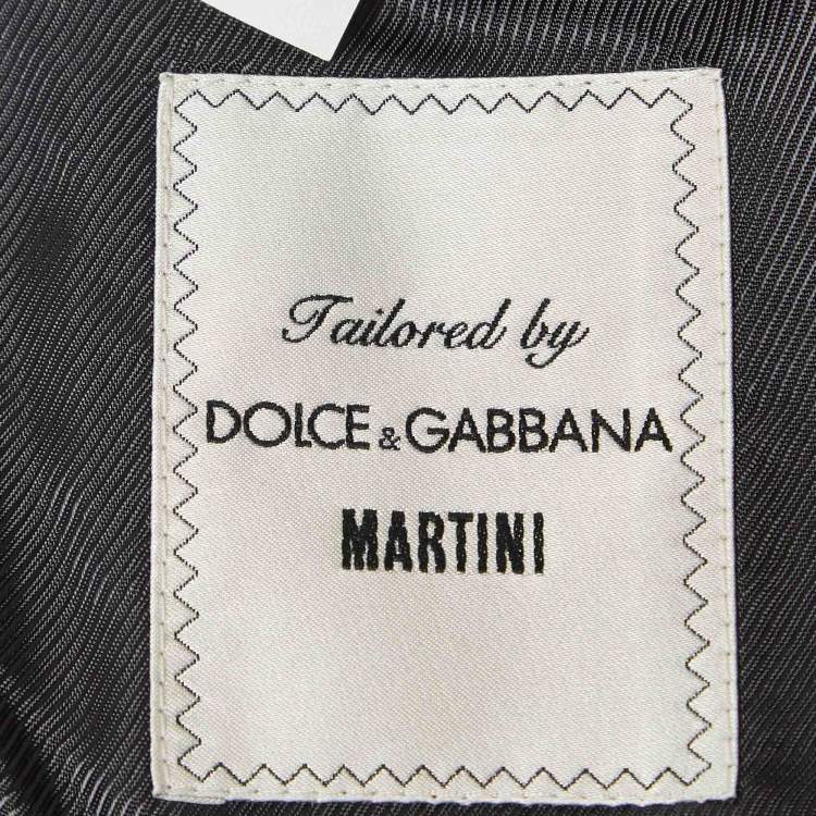 Pre Owned Dolce & Gabbana Dark Grey Wool & Silk Tailored Wool 3 Pc Suit Set M