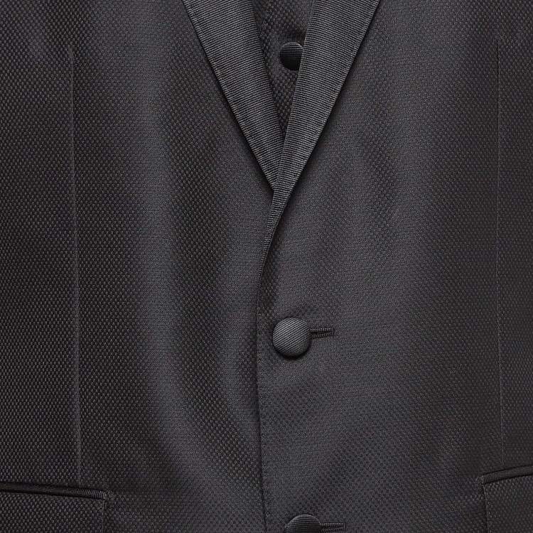 Pre Owned Dolce & Gabbana Black Wool Blend Tailored Wool 3 Pc Suit Set L