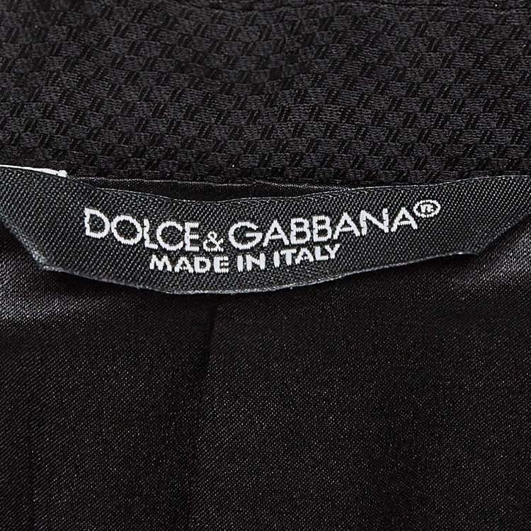Pre Owned Dolce & Gabbana Black Wool Blend Tailored Wool 3 Pc Suit Set L