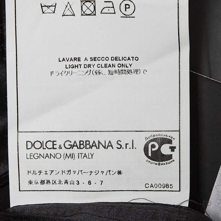 Pre Owned Dolce & Gabbana Black Wool Blend Tailored Wool 3 Pc Suit Set L