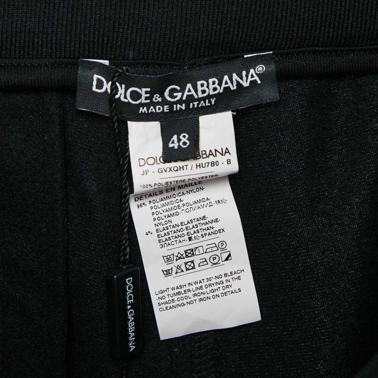 Pre Owned Dolce & Gabbana Black Jersey Jogger Pants M