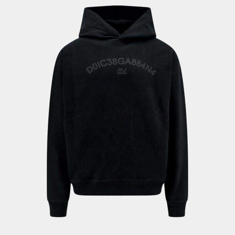【送料&関税込】Dolce & Gabbana Logo Detail Cotton Sweat Cotton sweatshirt with logo in Black for Men | Dolce&Gabbana® US