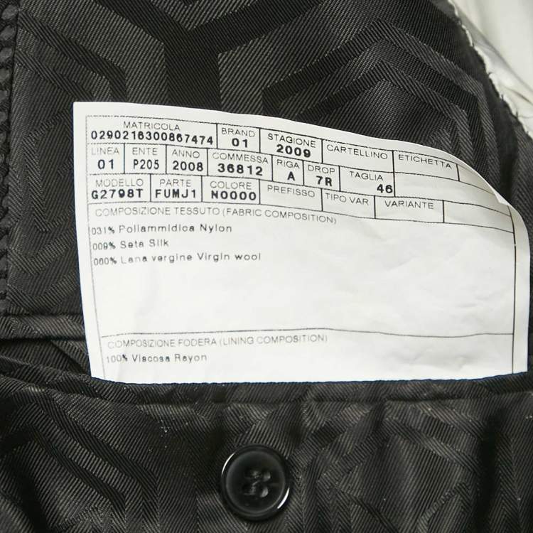 Pre Owned Dolce & Gabbana Black Wool Single Breasted Martini Blazer S