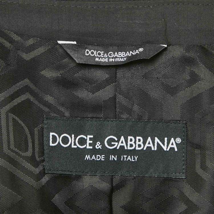 Pre Owned Dolce & Gabbana Black Wool Single Breasted Martini Blazer S