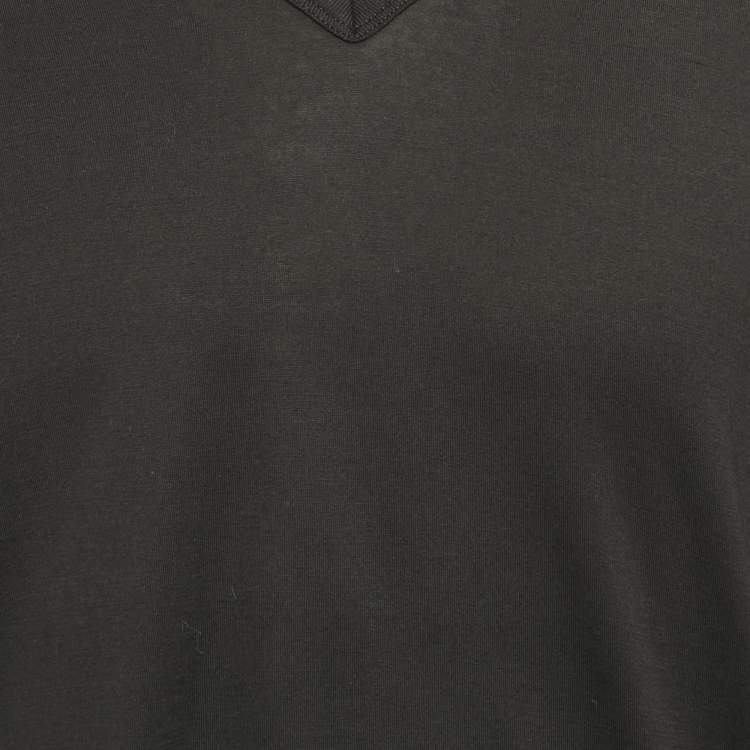 Pre Owned Dolce & Gabbana Black Jersey V-Neck T-Shirt XXL
