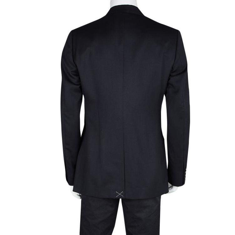 مملوكة مسبقًا Dolce & Gabbana Martini Navy Blue Wool Tailored Two Button Blazer XL