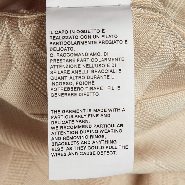 Pre Owned Dolce & Gabbana Beige DG Silk Knit Polo T-Shirt M