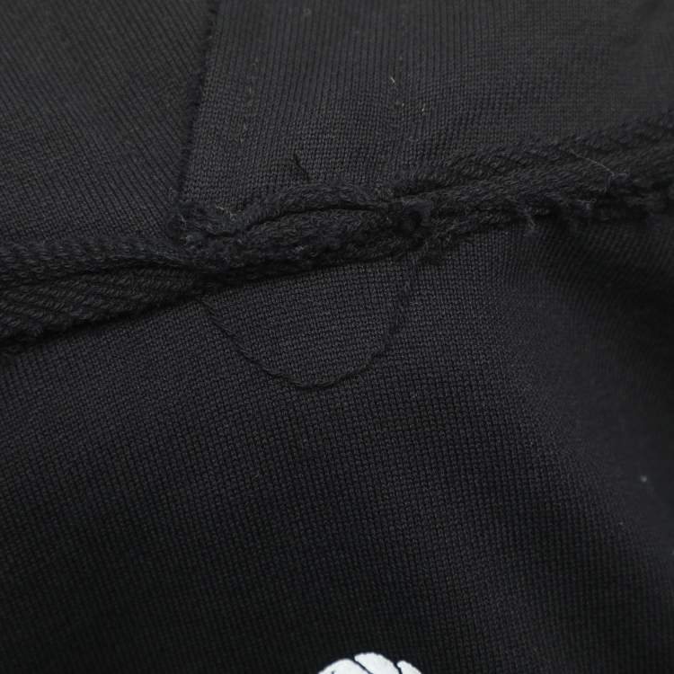 Pre Owned Dolce & Gabbana Black Knit Marina Print Hoodie S