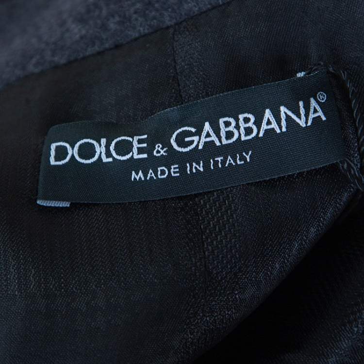 Pre Owned Dolce & Gabbana Black Sequined Double Breasted Vest M