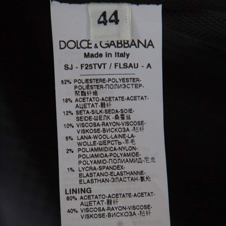 Pre Owned Dolce & Gabbana Black Sequined Double Breasted Vest M