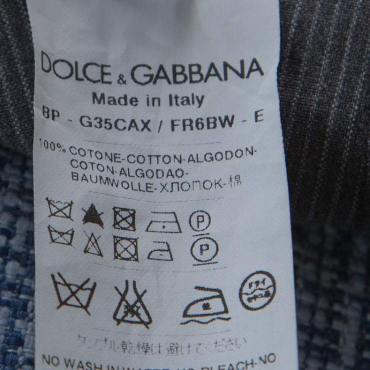 Pre Owned Dolce & Gabbana Grey Pin Striped Cotton Shorts S