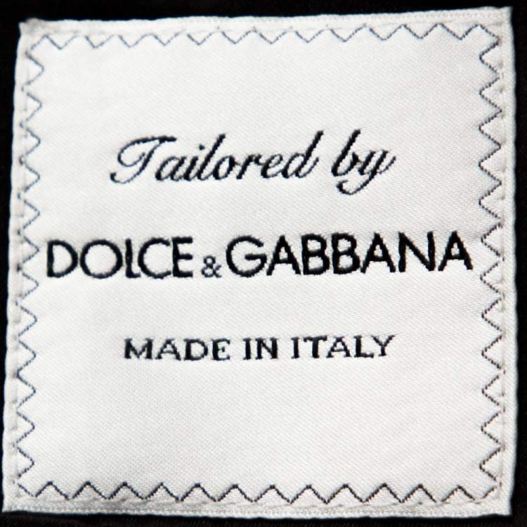 Pre Owned Dolce & Gabbana Burgundy Textured Jacquard Tuxedo Jacket S