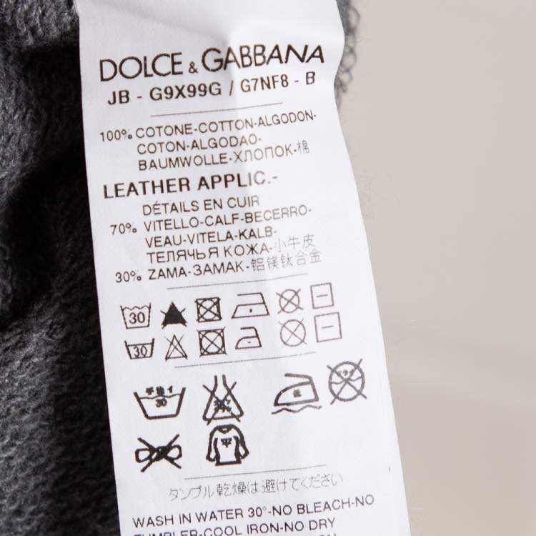 Pre Owned Dolce & Gabbana Grey Cotton Knit Sweatshirt L