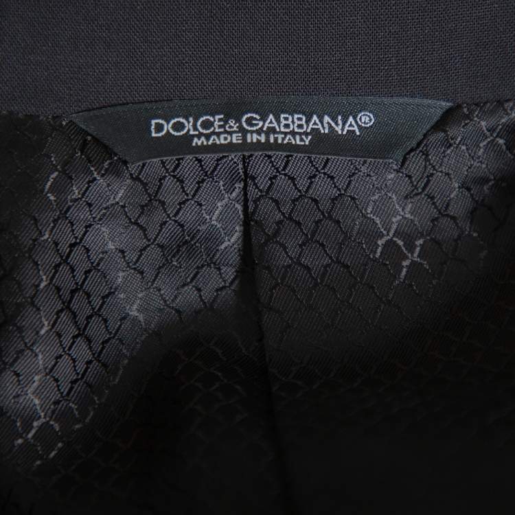 Pre Owned Dolce & Gabbana Black Wool Tailored Martini Suit 4XL