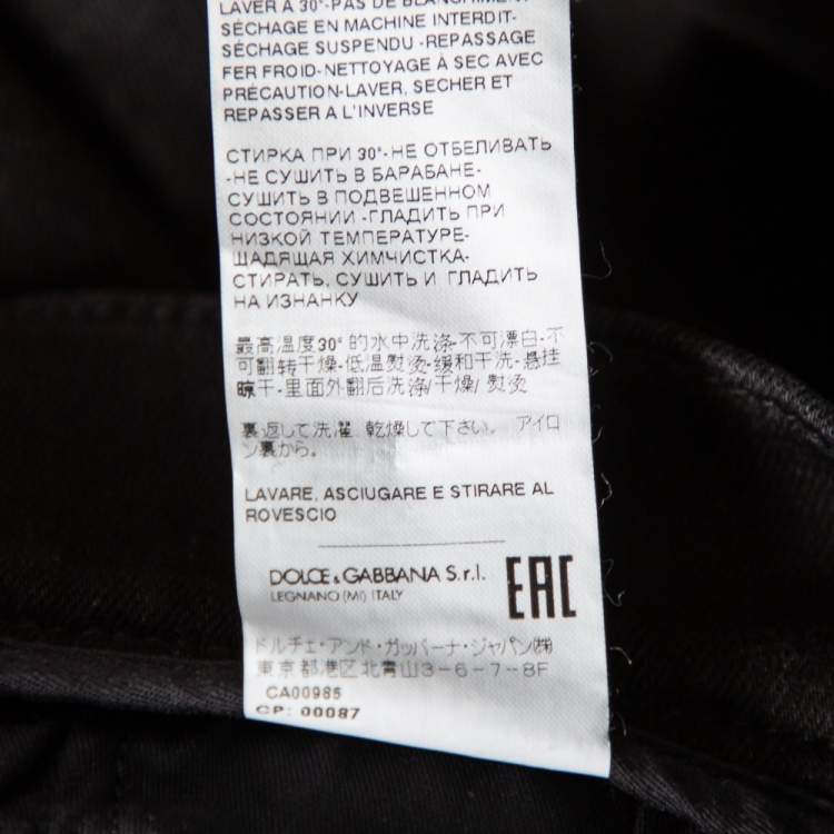 مملوكة مسبقًا Dolce & Gabbana Black Denim Jeans S
