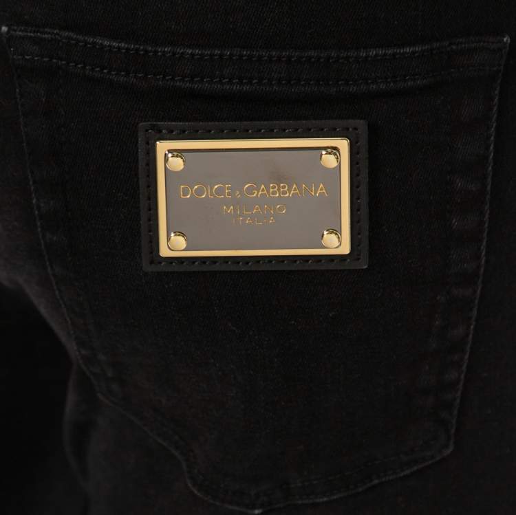 مملوكة مسبقًا Dolce & Gabbana Black Denim Jeans S