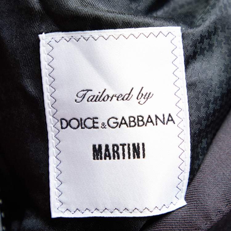 Pre Owned Dolce & Gabbana Dark Purple Wool Button Front Martini Blazer M