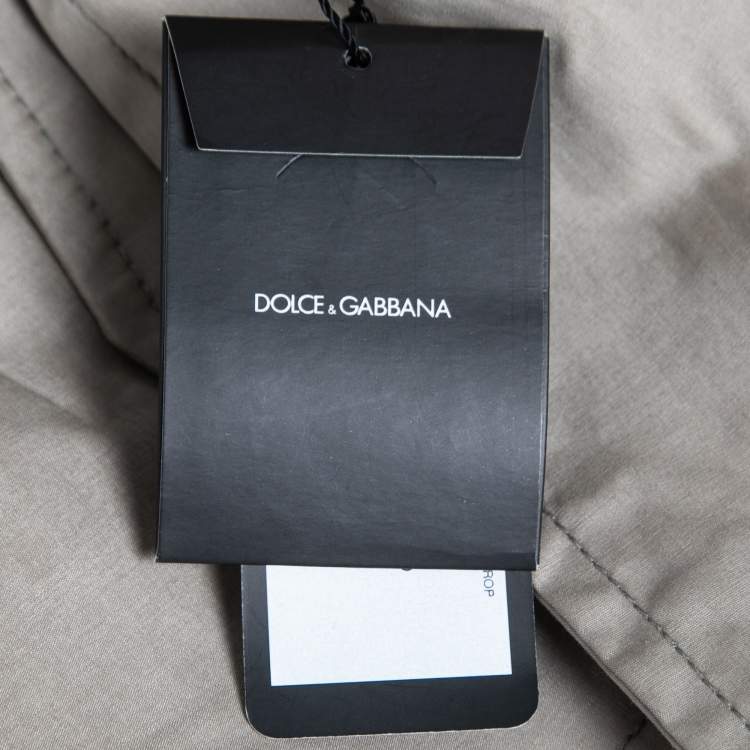 Pre Owned Dolce & Gabbana Sand Beige Cotton Belted Trench Coat 3XL