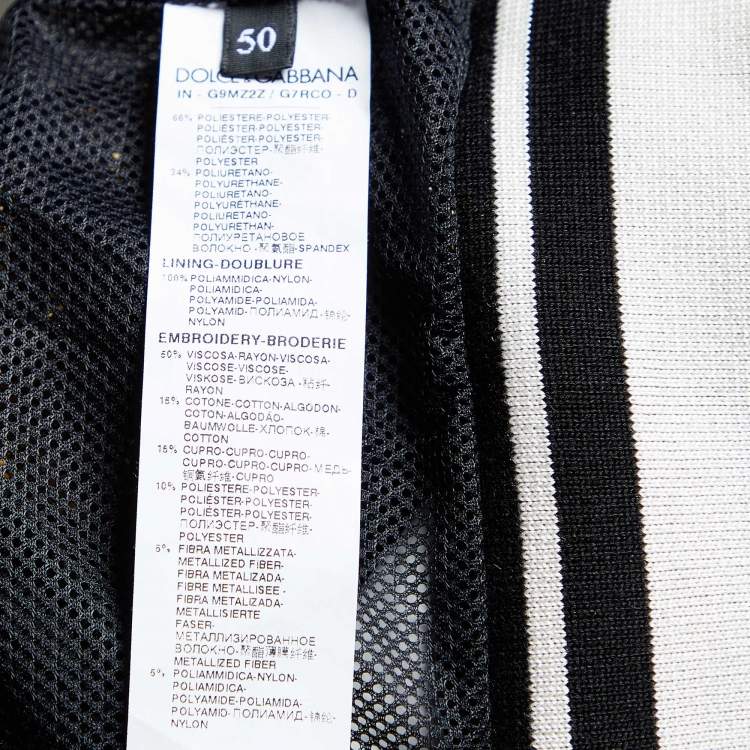 Pre Owned Dolce & Gabbana Gold Metallic 'Just Be King' Foil Bomber Jacket L