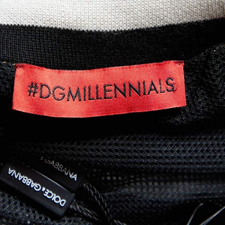 Pre Owned Dolce & Gabbana Gold Metallic 'Just Be King' Foil Bomber Jacket L