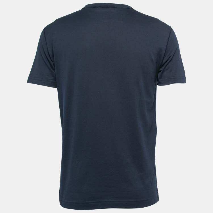 Pre Owned Dolce & Gabbana Navy Blue Crew Neck Half Sleeve T-Shirt M
