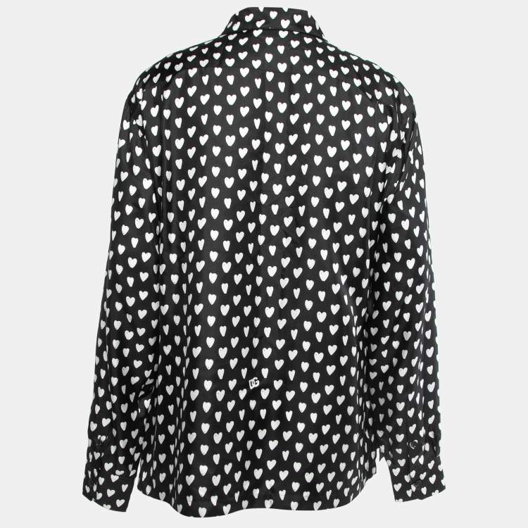Louis Vuitton Monochrome Logo Print Silk Regular Fit Shirt 4XL