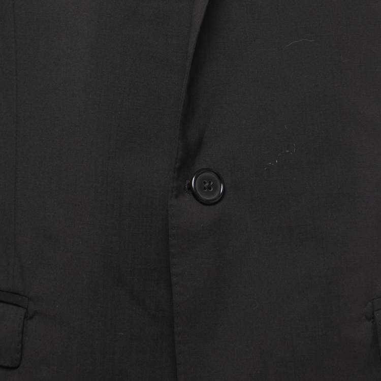 Pre Owned Dolce & Gabbana Black Virgin Wool Gold Fit Blazer XL