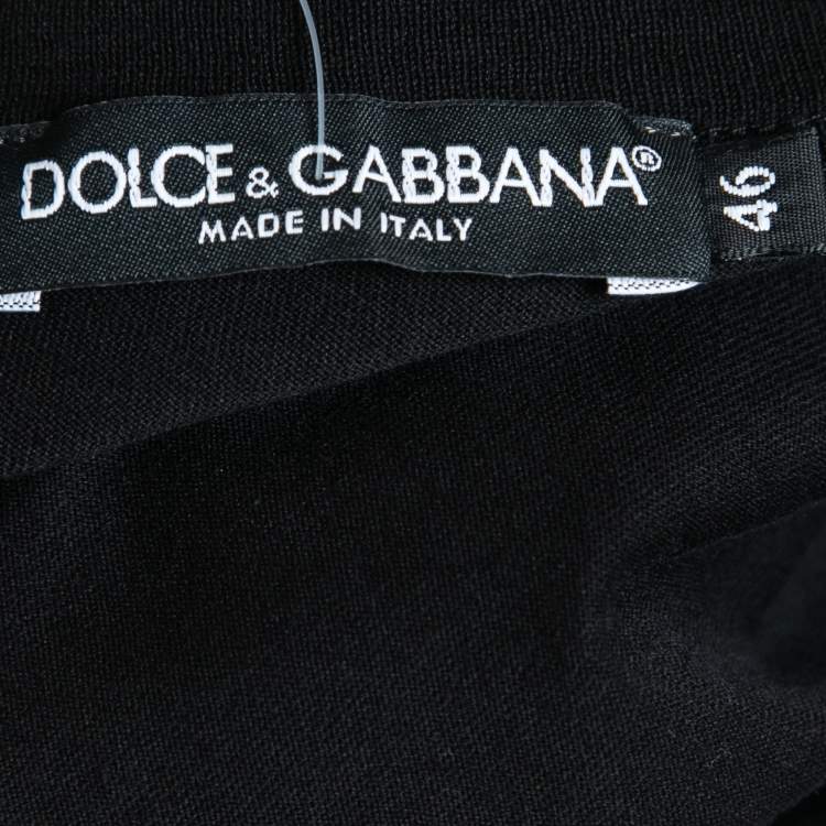 Pre Owned Dolce & Gabbana Black Cotton Crew Neck Half Sleeve T-Shirt S