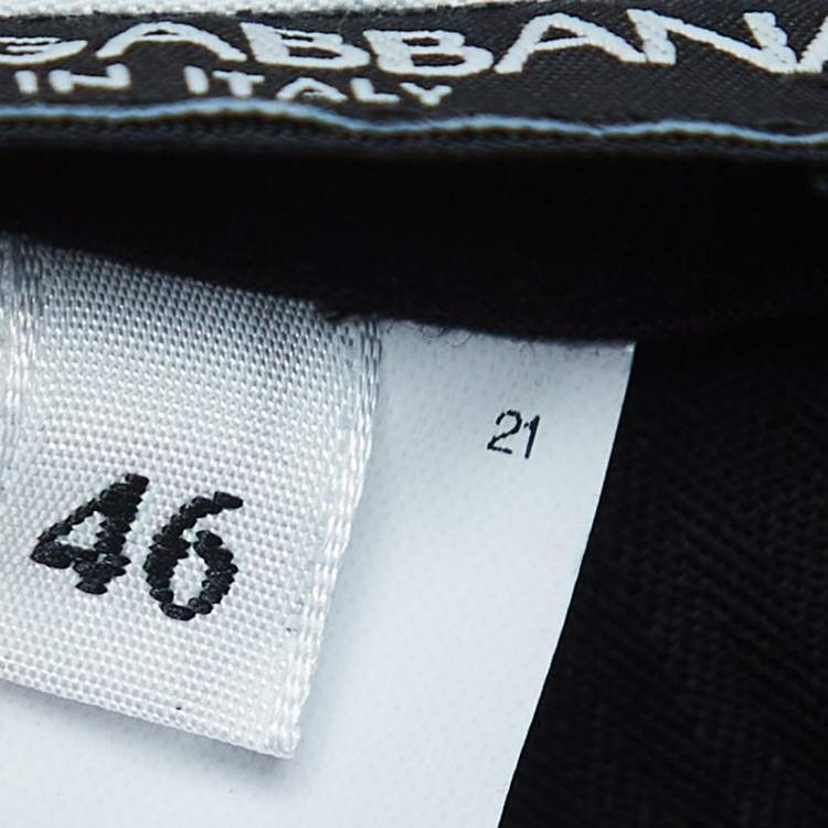 Pre Owned Dolce & Gabbana Navy Blue Cotton Tapered Trousers S