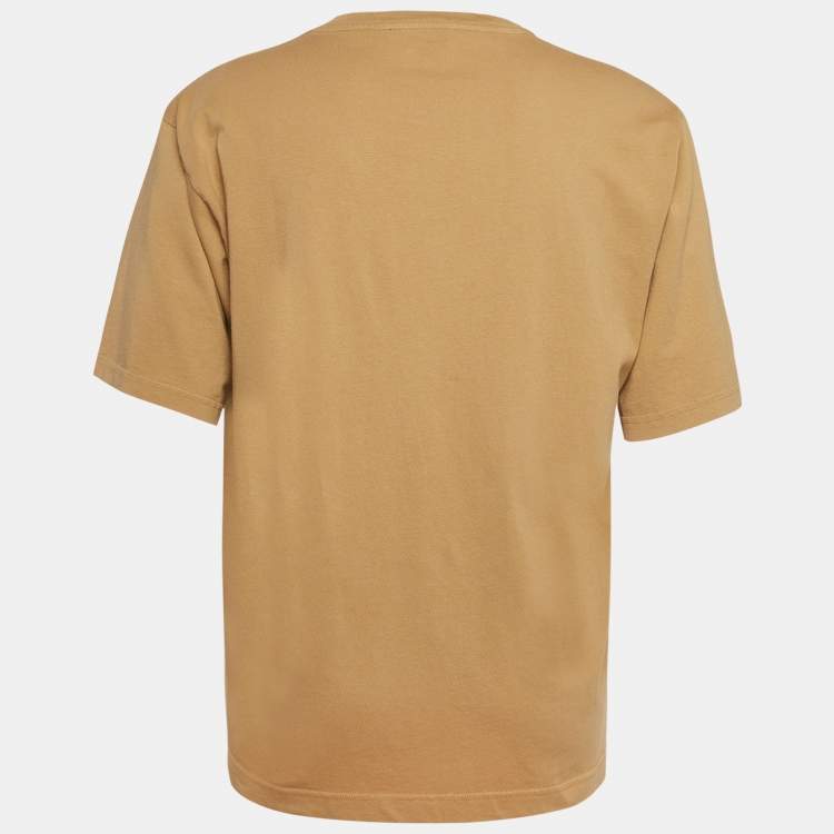 Pre Owned Dolce & Gabbana Brown DG Coin Print Cotton Crew Neck T-Shirt M