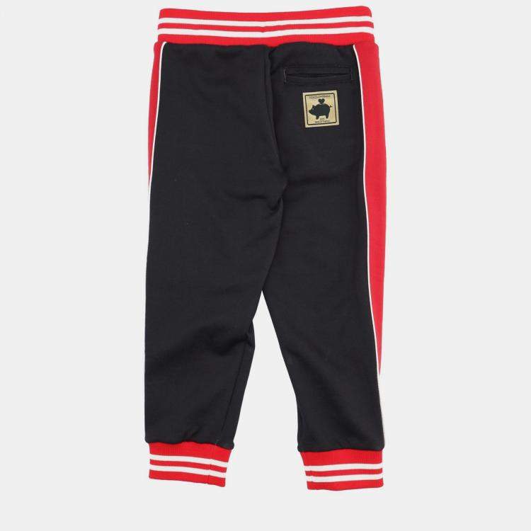 Pre Owned Dolce & Gabbana Navy Blue Cotton Drawstring Joggers Size 9/10Y