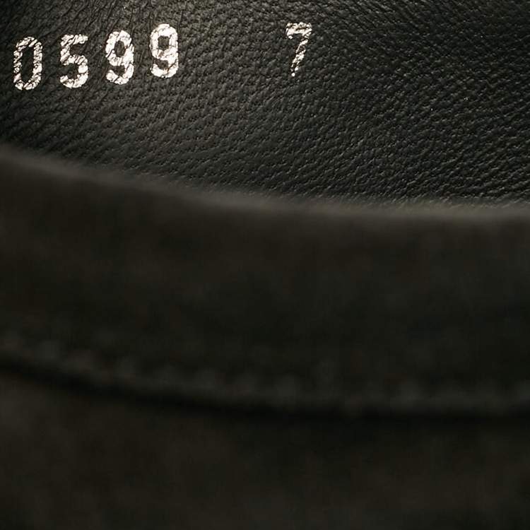 Pre Owned Dolce & Gabbana Black Suede Slip On Loafers Size 41