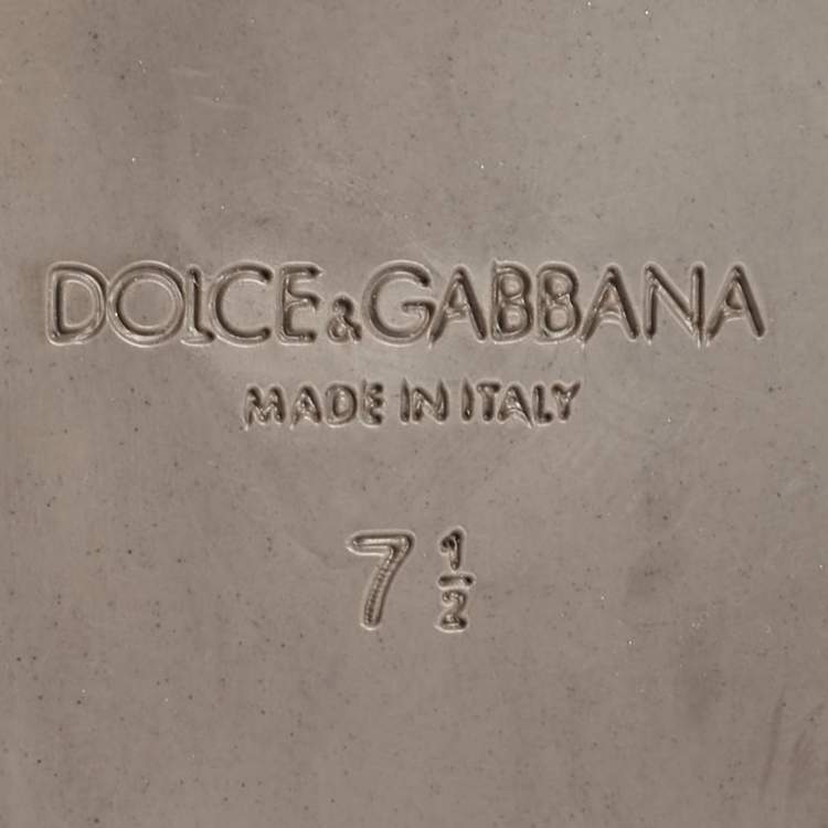 Pre Owned Dolce & Gabbana Brown Leather Genova Loafers Size 41.5