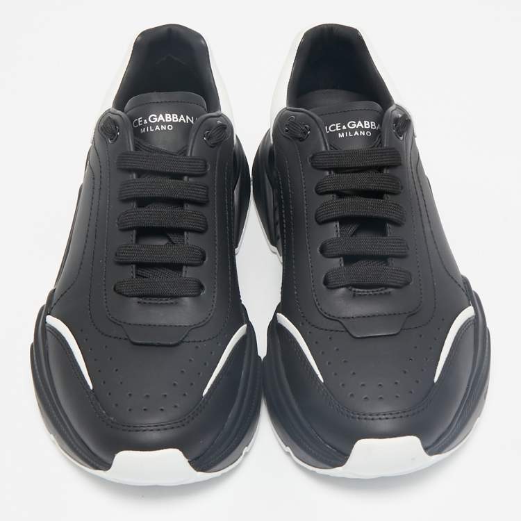 Pre Owned Dolce & Gabbana Black Leather Daymaster Sneakers Size 41