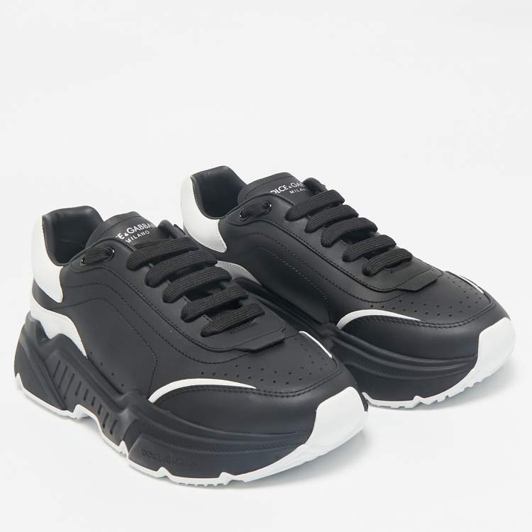 Pre Owned Dolce & Gabbana Black Leather Daymaster Sneakers Size 41