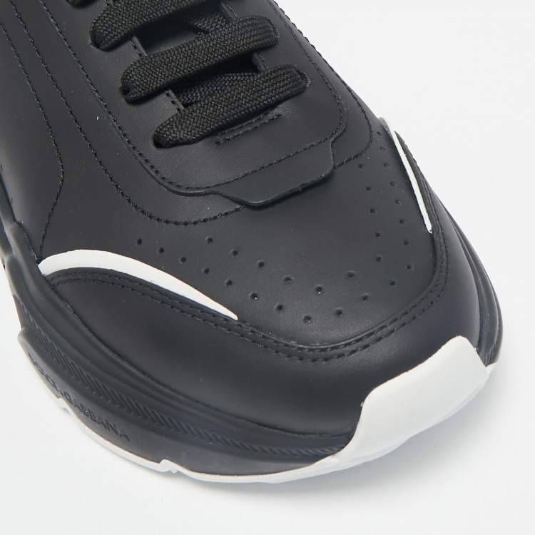 Pre Owned Dolce & Gabbana Black Leather Daymaster Sneakers Size 41